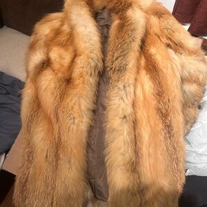 Vintage red fox fur coat